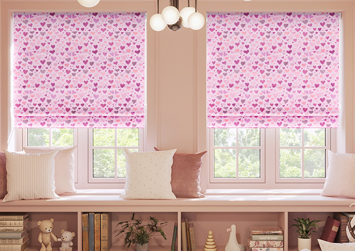 Sweetheart, Pink - Twist&Fit Roman Blind - Image 3